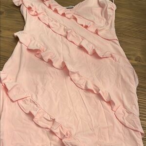 Lucy in the Sky Pink Ruffle Dress NWOT